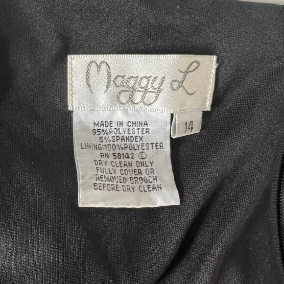 Maggy L Black Dress LBD Little Black Dress Size 14 - Picture 3 of 13